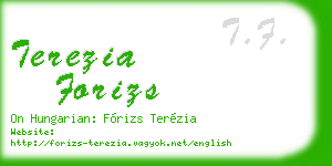 terezia forizs business card