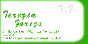 terezia forizs business card